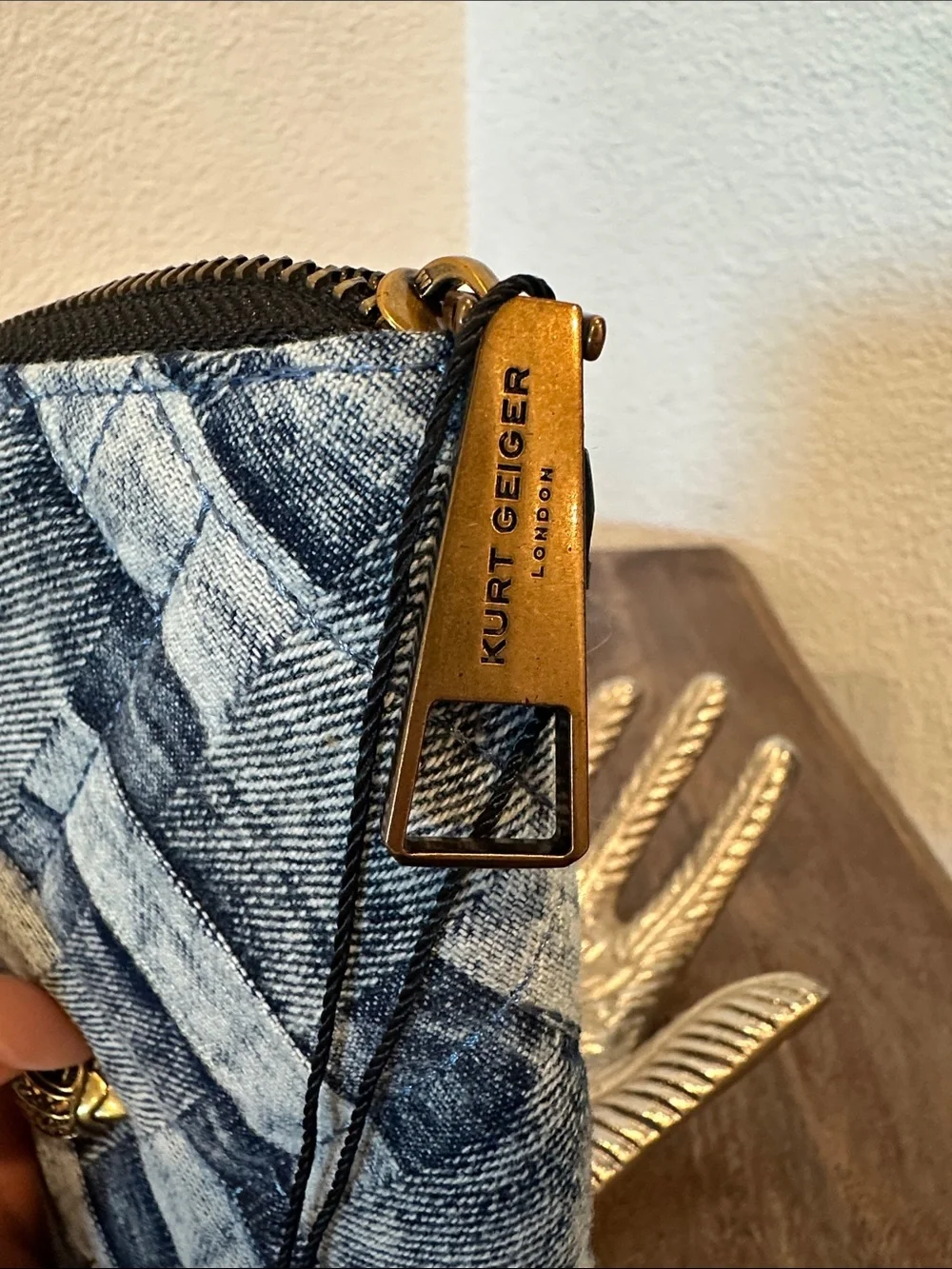 Kurt Geiger London Kensington Denim Wallet New!!!!